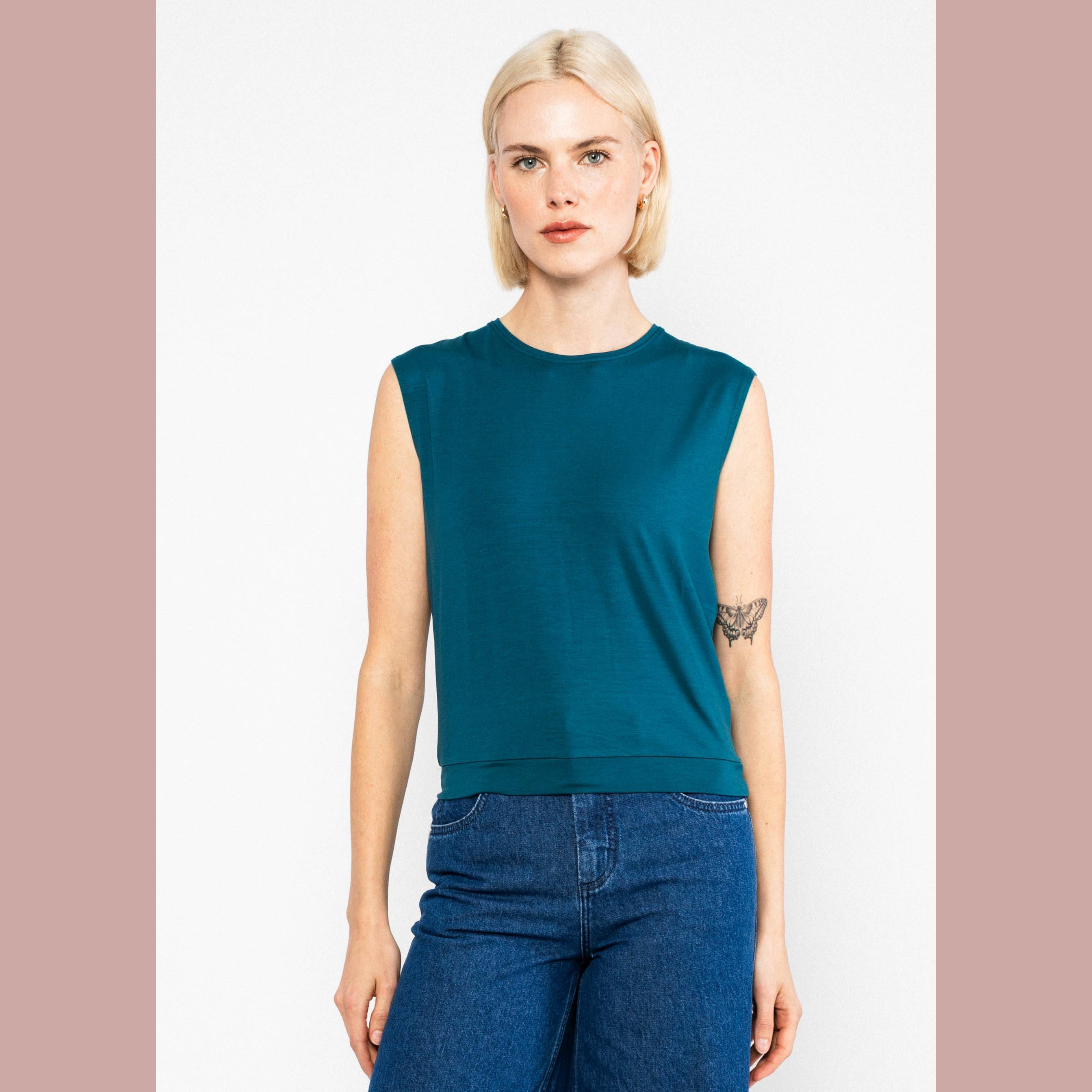 Blutsgeschwister Top Tiny Crew - romantic nights petrol