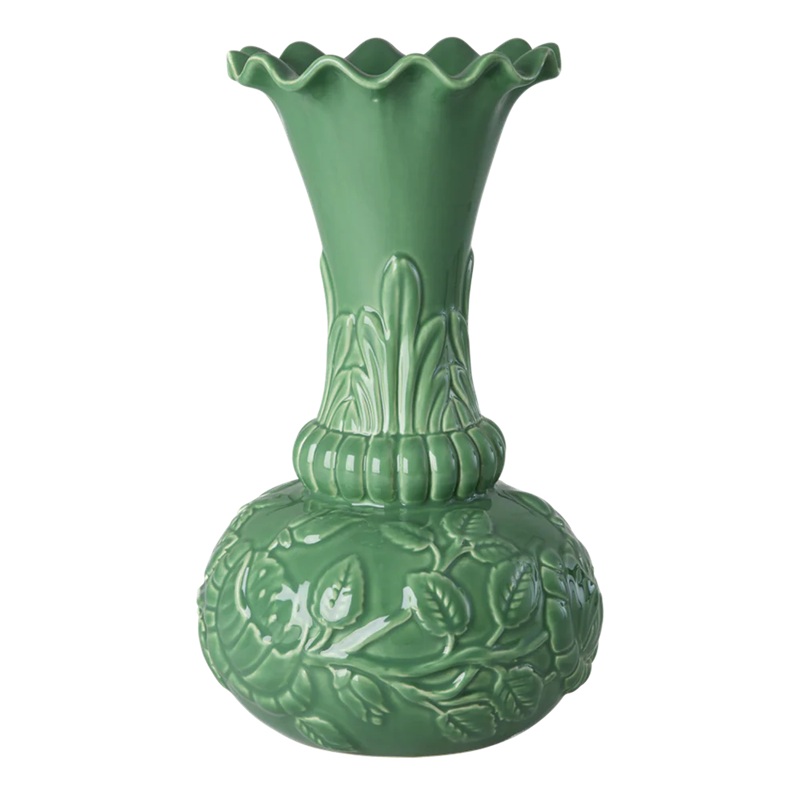 Rice Vase Keramik, Grün, Höhe ca. 32 cm