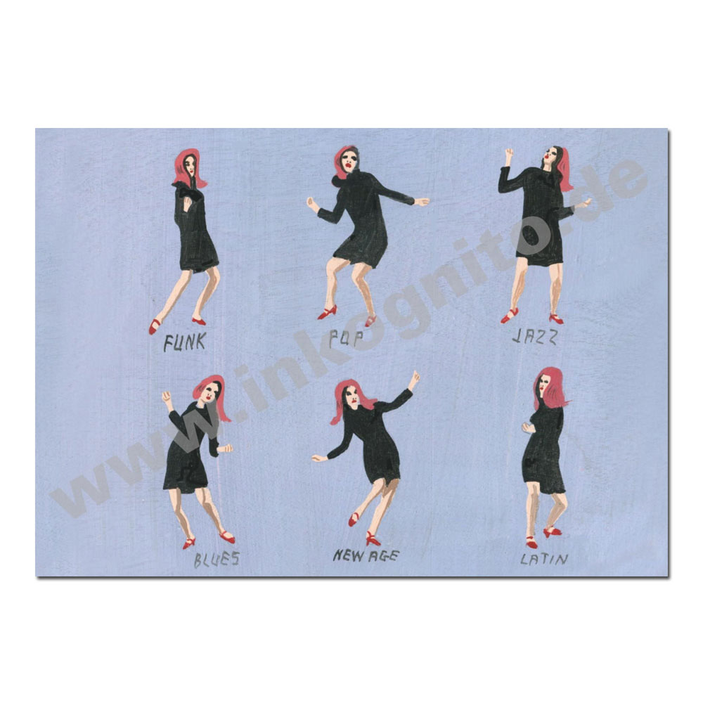   Inkognito Postkarte  Dance , Frauen Tanzen