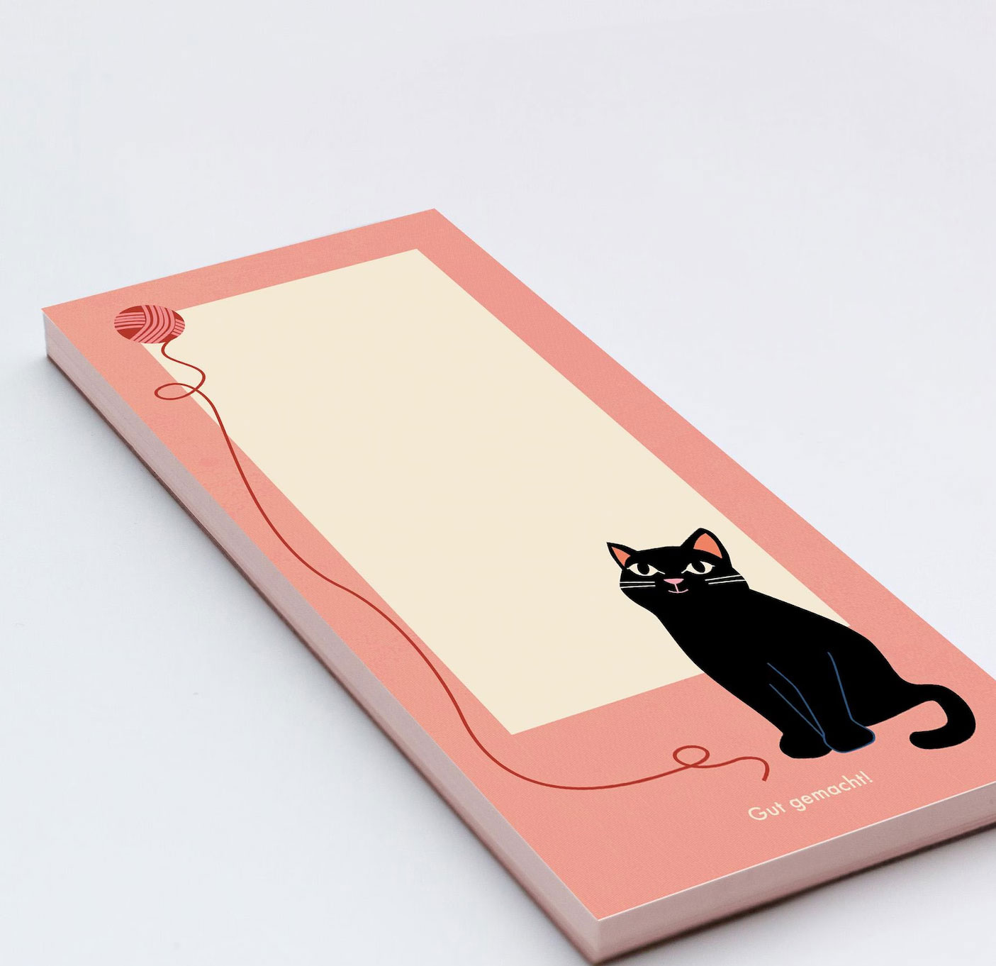 Notizblock Katze „Gut gemacht!“ DIN lang | 50 Blatt Recyclingpapier von Monimari