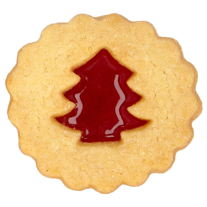 Ausstecherle Linzer Tanne 5 cm, Edelstahl von Birkmann, mit Innenprägung, Prägeausstecher, Ausstechform 