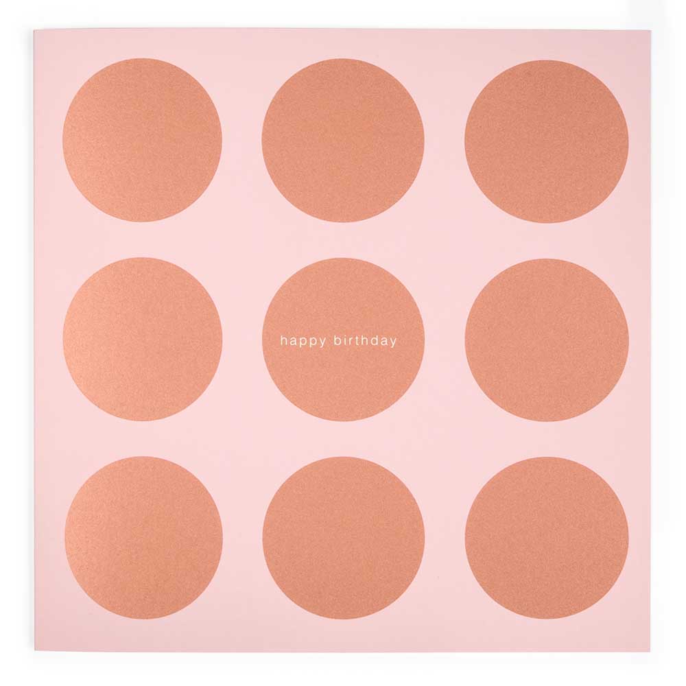 Grußkarte Geburtstag Dots kupfer/rosa Happy Birthday  von Bethge  