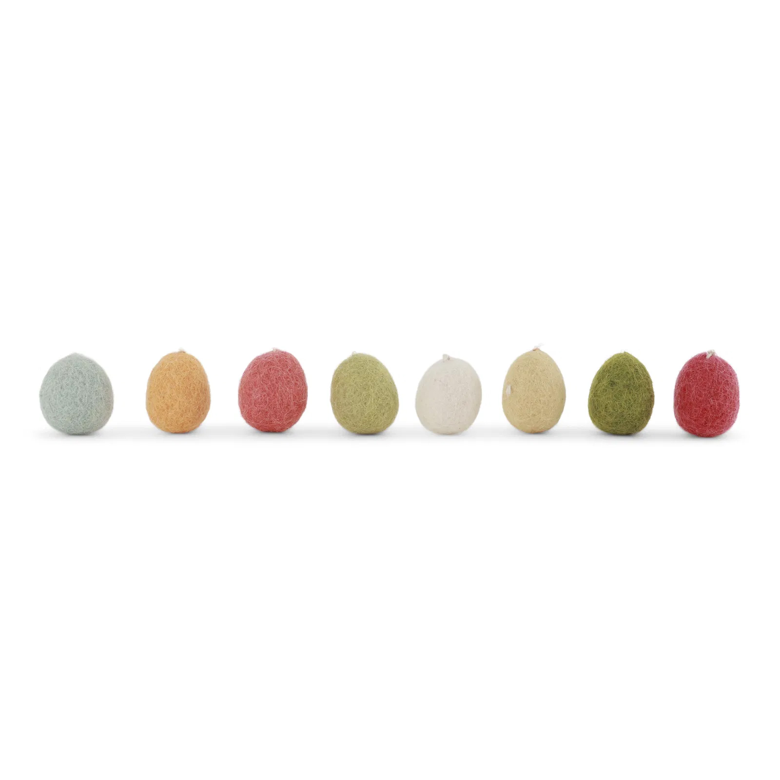 Gry & Sif 8er Set Mini Eier aus Filz "Bunt" zum Hängen, Mini Eggs Colorful - Set of 8, Fair Trade 