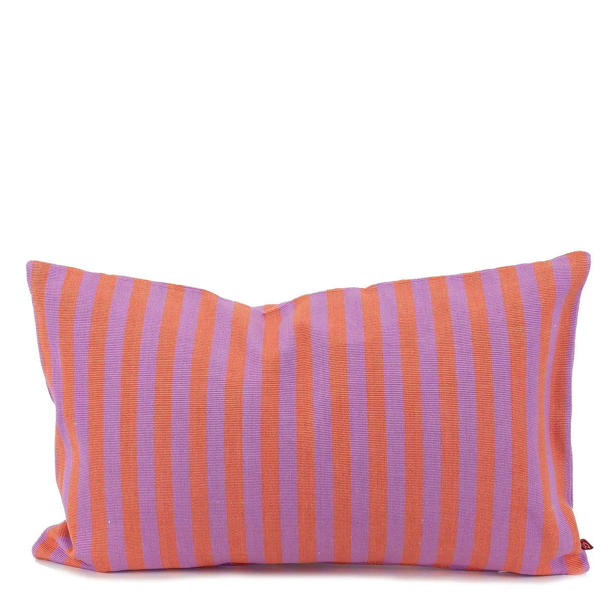 Kissenhülle STREIFEN, DIANA,  ca. 30x50, orange-lila, 100% Baumwolle , HANDGEFERTIGT & FAIR TRADE