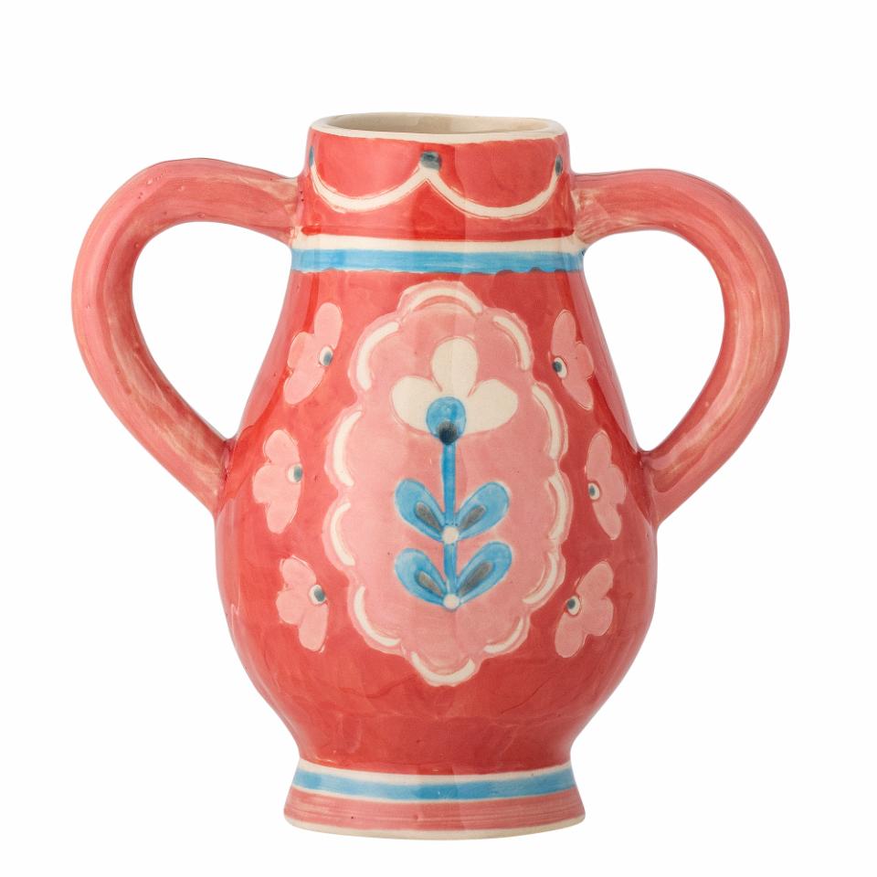 Odina Vase, Rot, Steingutt von Bloomingville, Höhe ca. 15 cm   