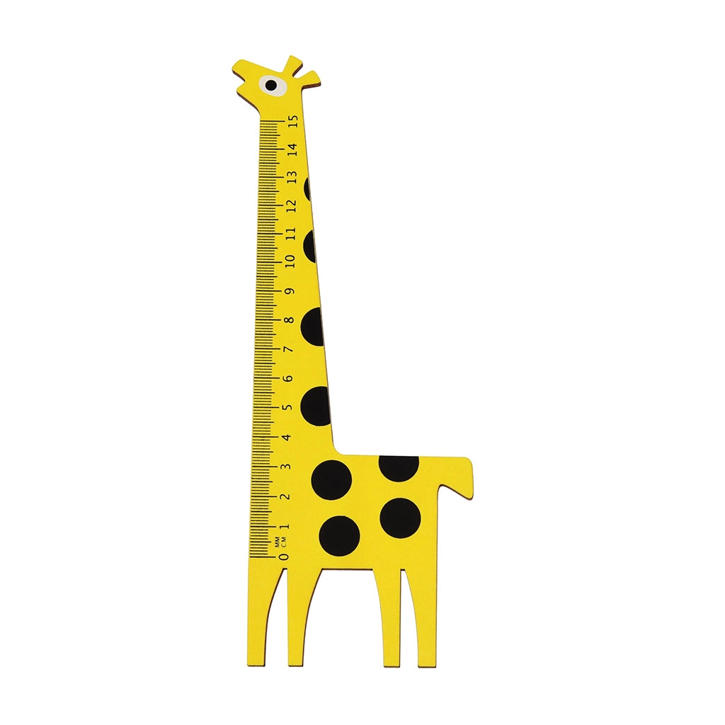Holzlineal - Gelbe Giraffe