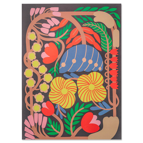 Geschenkpapier FLORAL von Cecilia Pettersson, ca.  50 x 70 cm