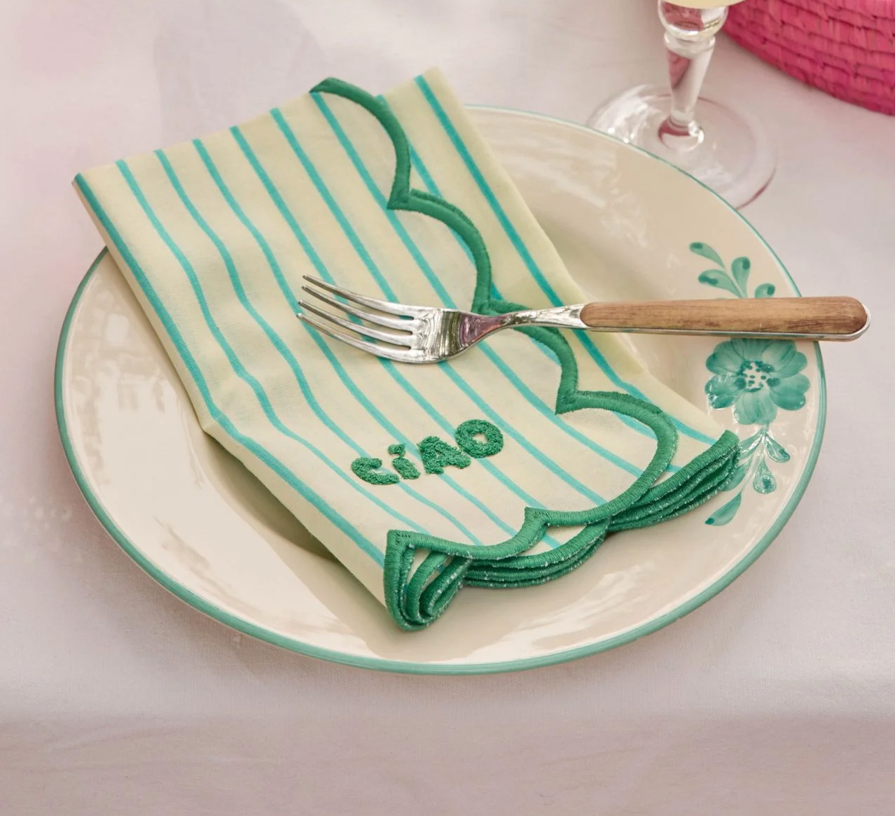 Rice Stoffserviette CIAO Grün, ca. 45 x 45 cm 