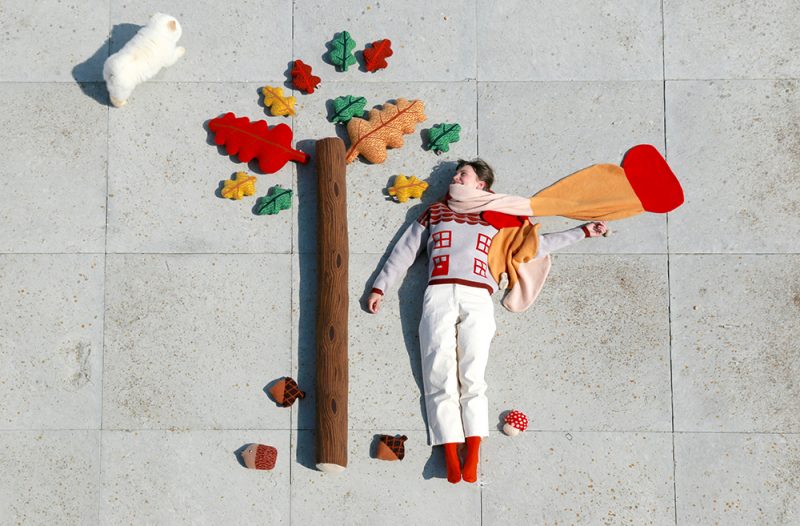 Donna Wilson Blattförmiges Kissen  Mini - Senf ,  Leaf Shaped Mini – Mustard von Donna Wilson 