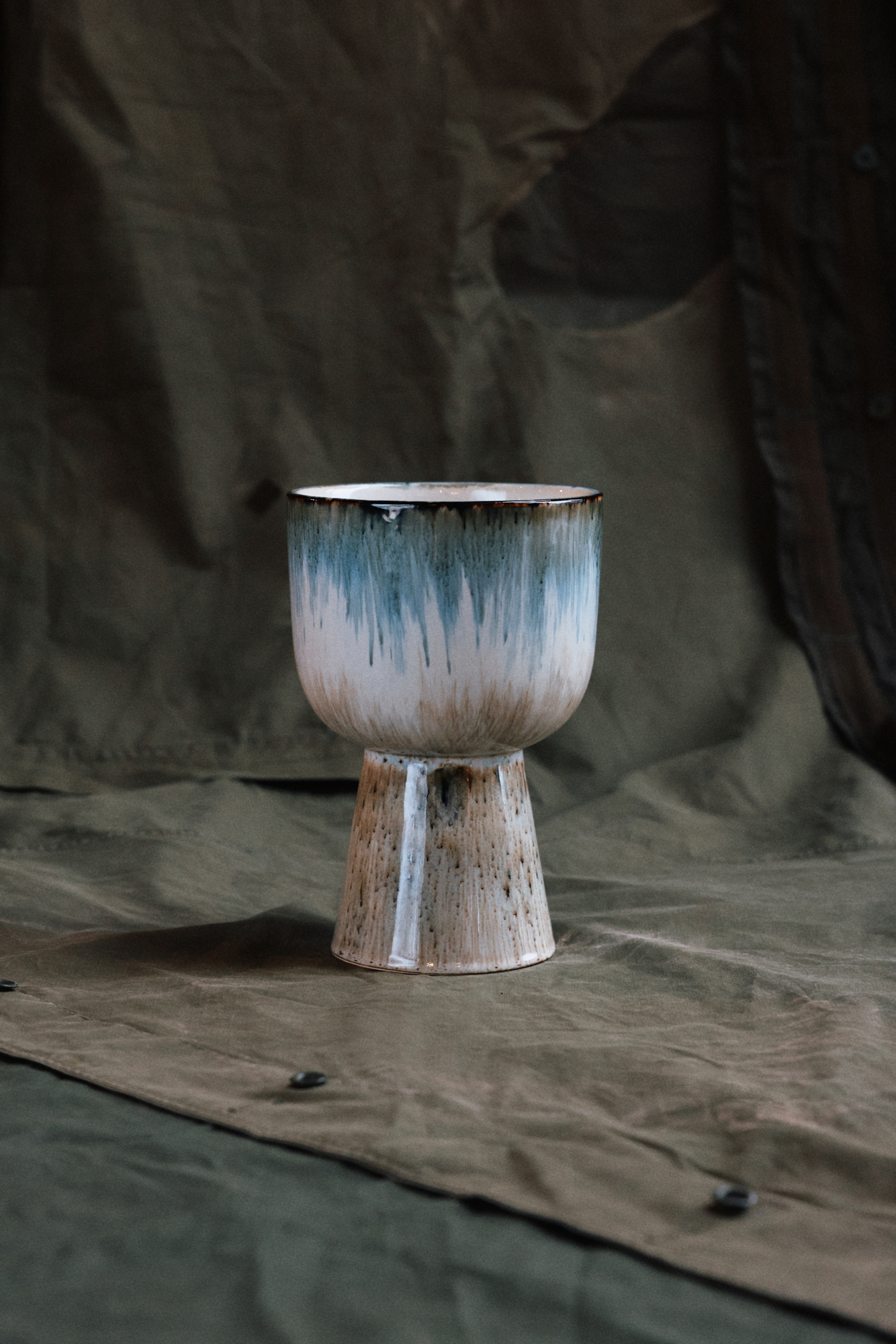 HKliving Retro flower pot glacier,  ca. 24 cm