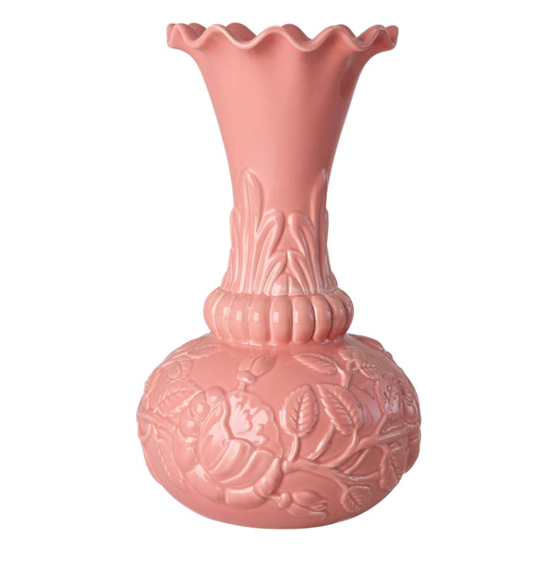 Rice Vase Keramik, Koralle, Höhe ca. 32 cm
