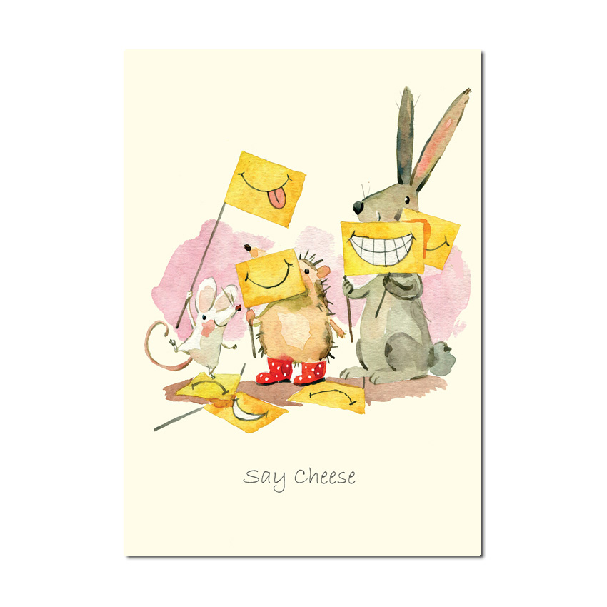 Two Bad Mice Doppelkarte "Say Cheese"  von Anna Shuttlewood