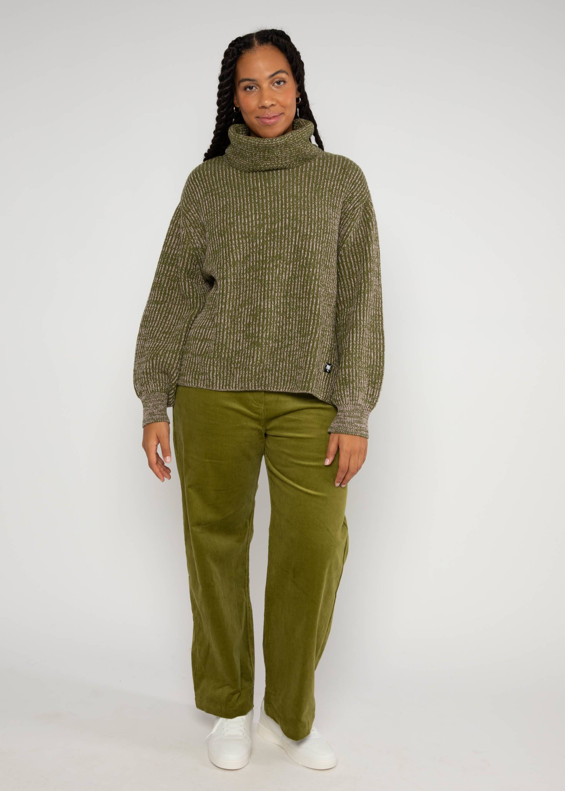 Blutsgeschwister  Winterpullover Heritage Hug - star rain knit green