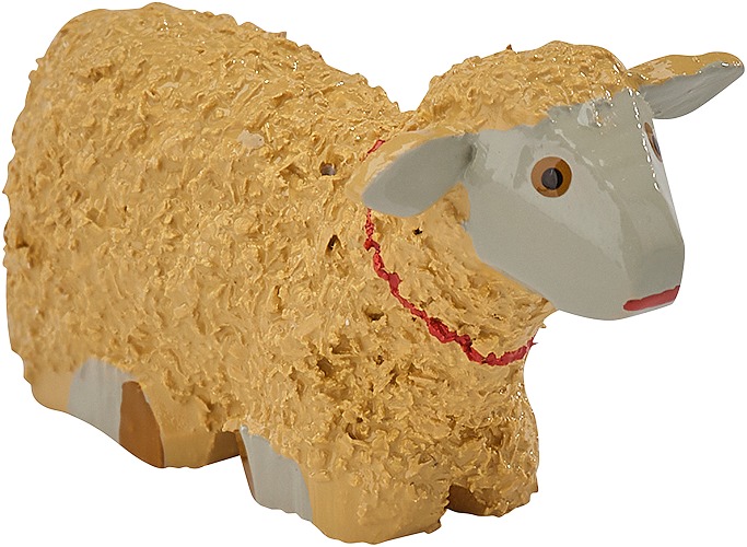 % Wendt & Kühn Krippenfigur SCHAF, LIEGEND , ca. 2 cm
