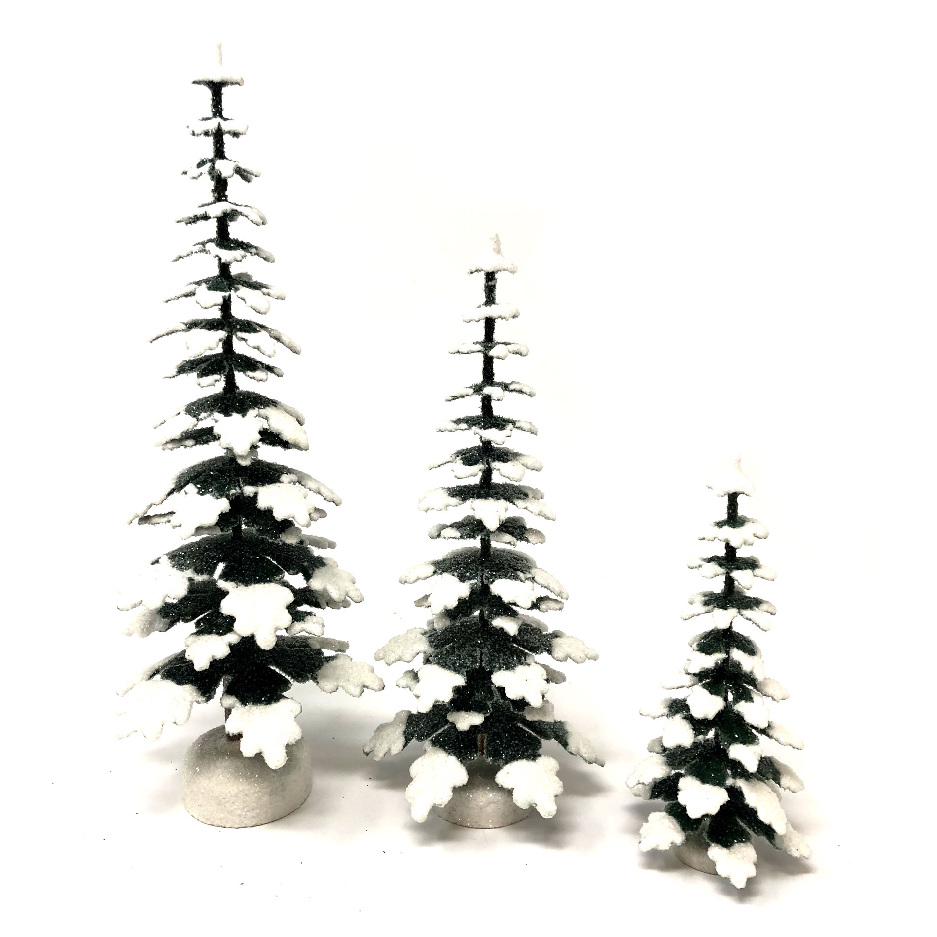 Ino Schaller Weihnachtsbaum verschneit dunkelgrün-weiß Glitzer H.ca. 15 cm von Ino Schaller