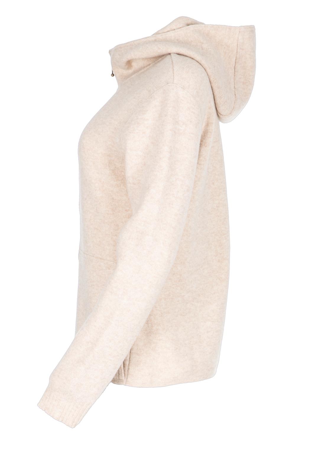DUNQUE Kapuzen-Jacke Uni, Farbe natur, 100% Schurwolle , Made in Germany 