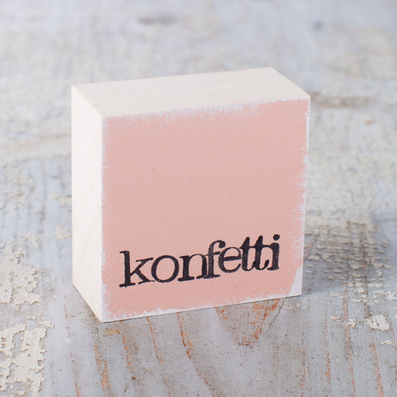 Textplatte "konfetti" weiß von iopla , 6 x 6 cm  
