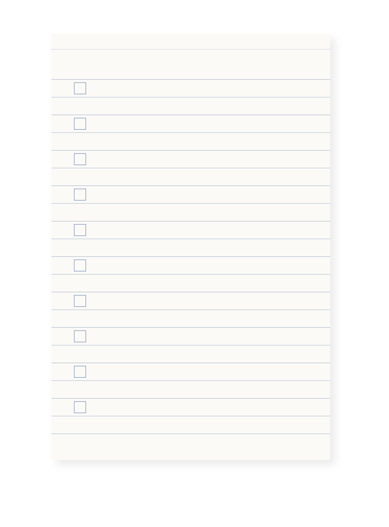 A-Journal Notizblock - Everyday List, Flow Mint, ca. 17 × 11 × 1,6 cm 