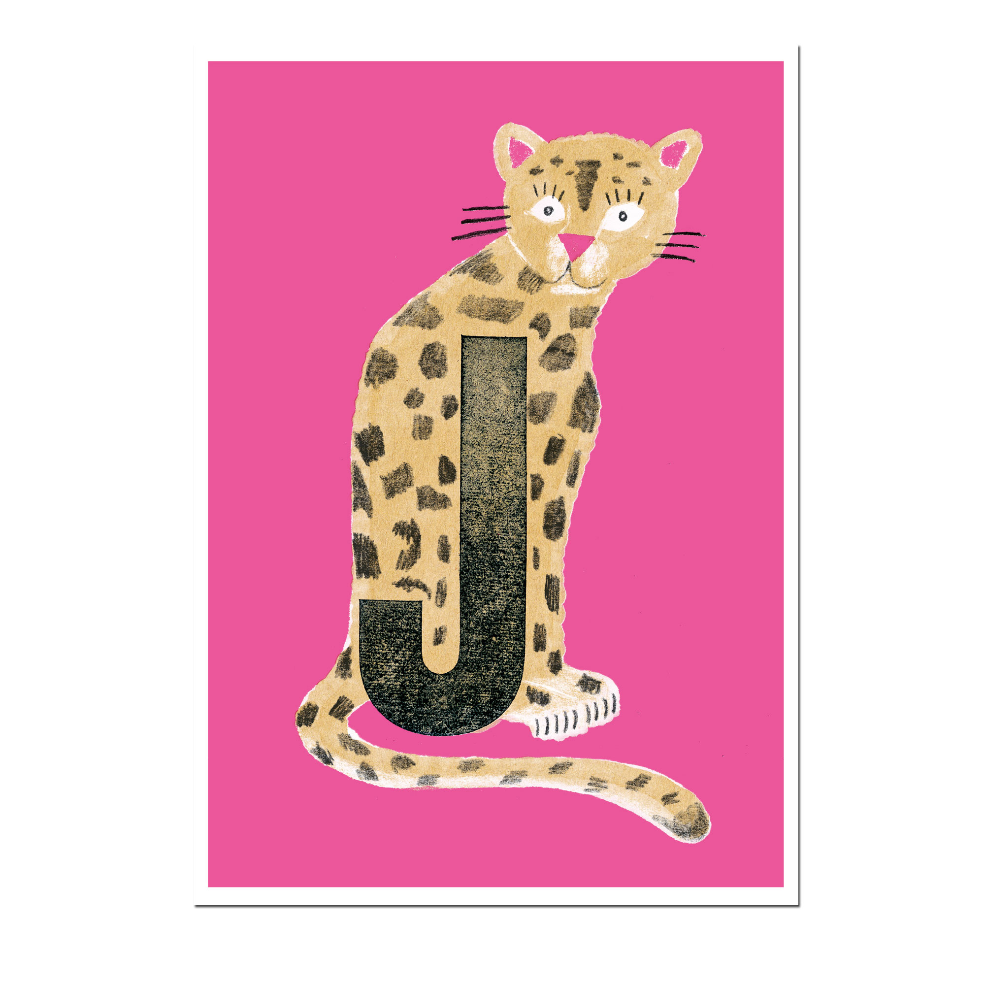 Postkarte Das ABC - J - von schönegrüsse, Neon, Jaguar