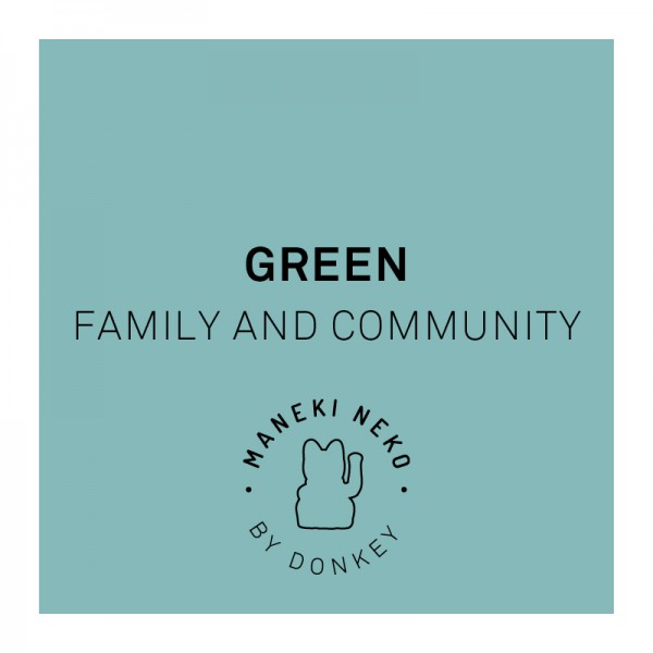 WINKEKATZE Lucky Cat / dunkelgrün/ Glückskatze von donkey products, Katze