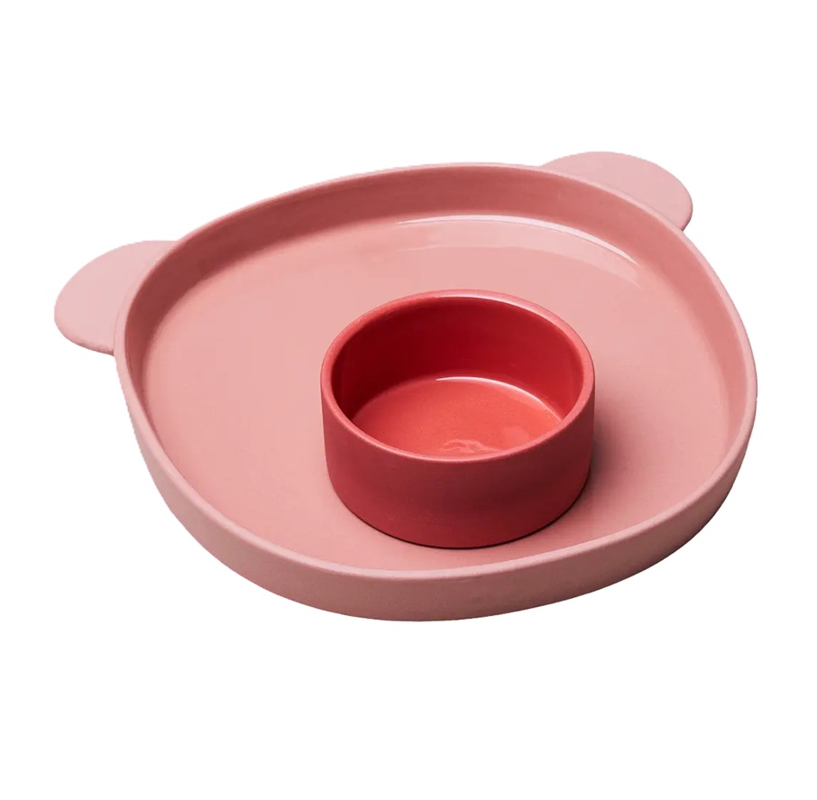 GOOD MOOD Kinderteller- strawberry bear, Porzellan