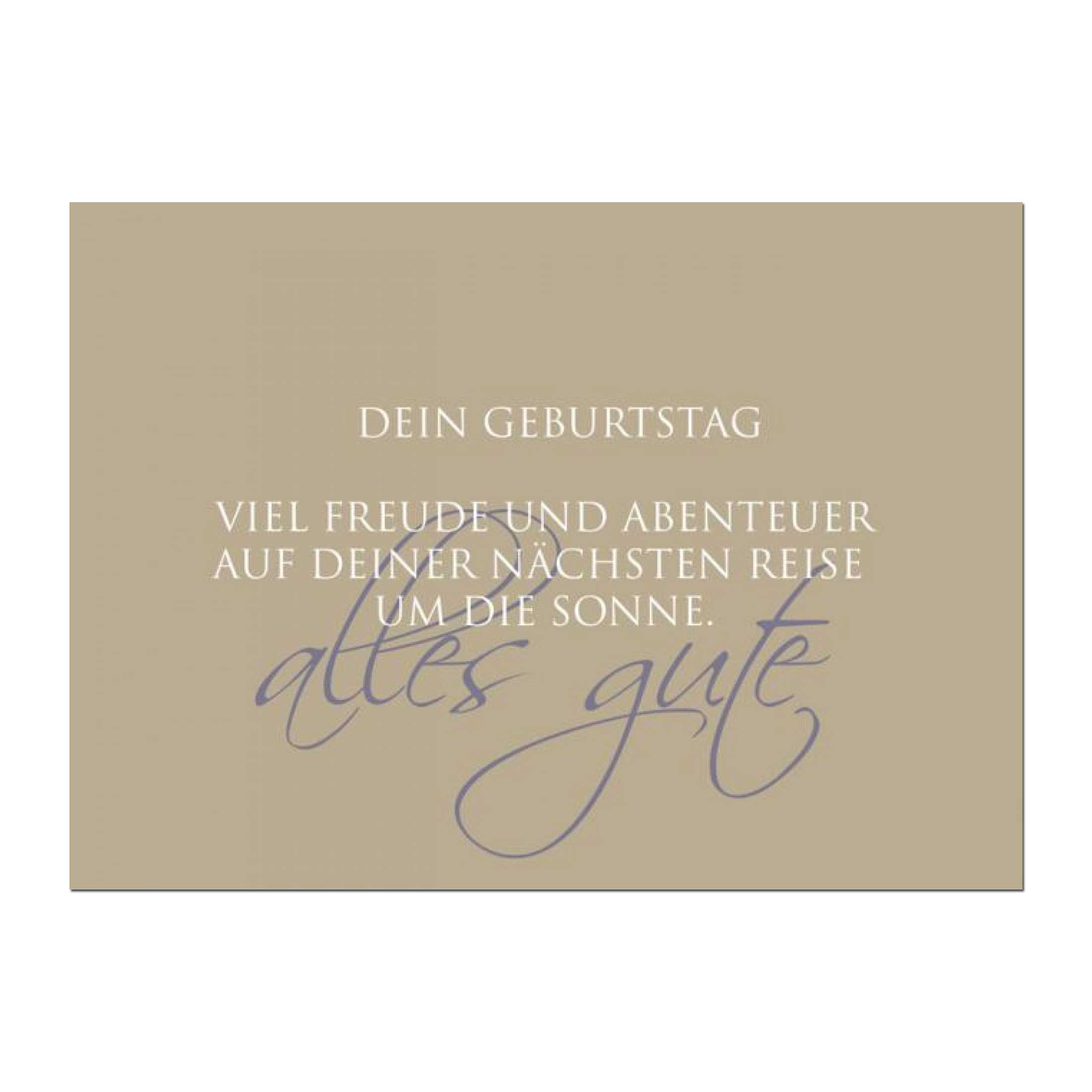 Wunderwort Postkarte "Dein Geburtstag und die Reise"