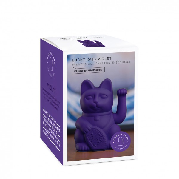 Lucky Cat Violet / Winkekatze / violett/ Glückskatze von donkey products, Katze