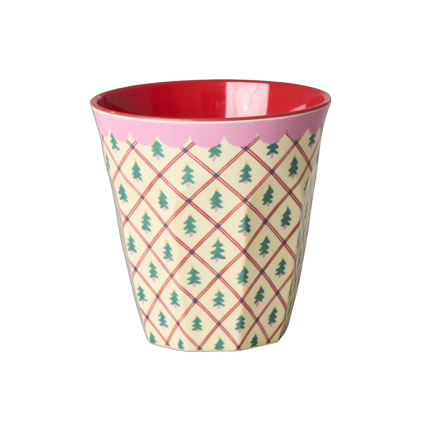 Rice Melamin XMAS Becher - Diamond Christmas Tree Print , 250 ml, Weihnachten 