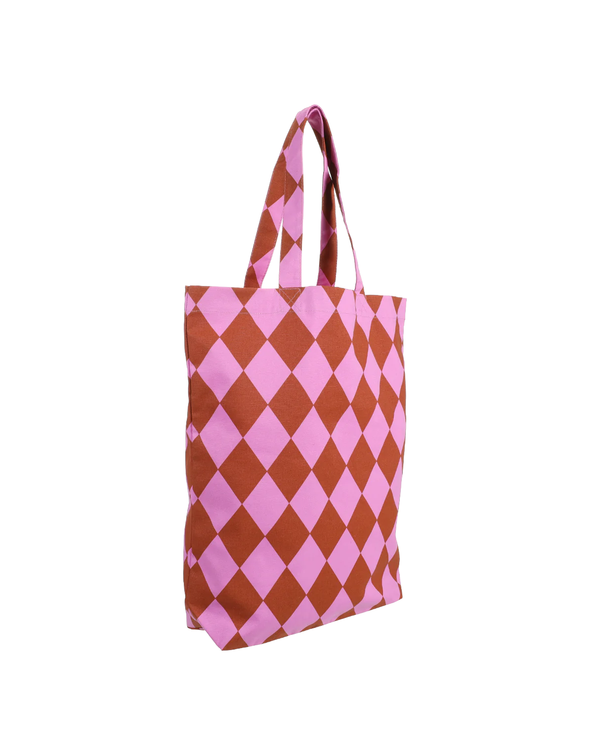 Baumwolltasche Diamant, ca. 40 x 10 x 45 + 3 cm, Stofftasche Diamant · Glyzinie + Ingwer