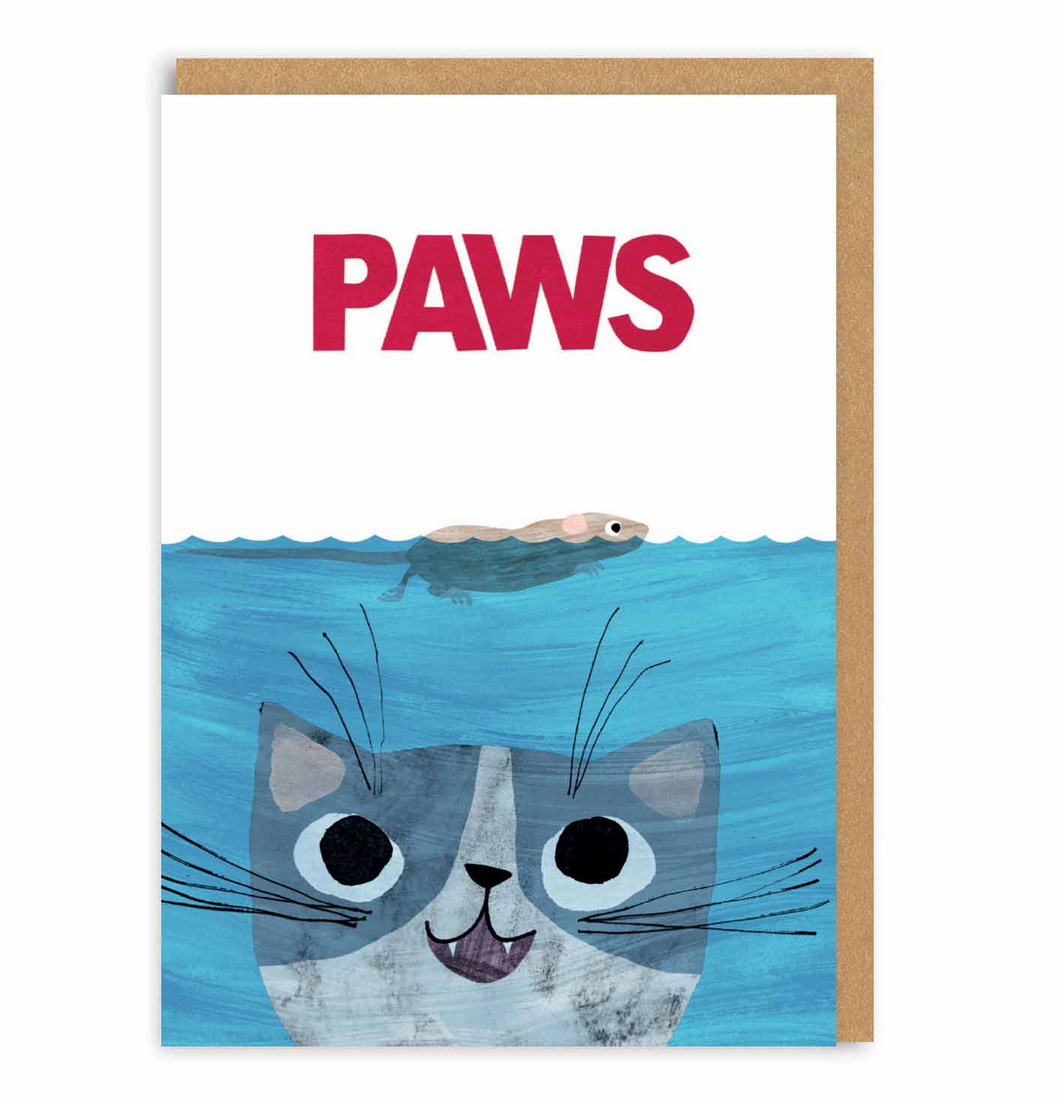 OH DEER Grußkarte Paws Greeting Card, Katz & Maus