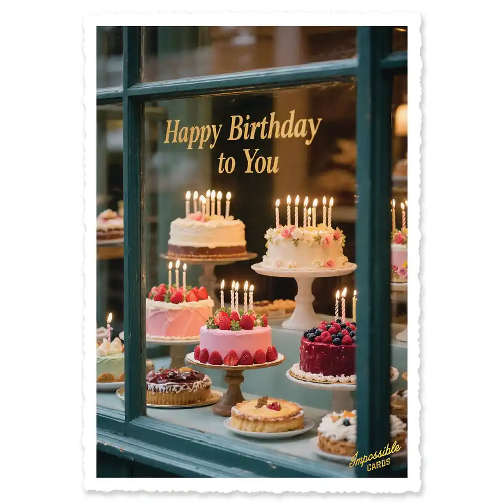 Impossible Card Postkarte Happy Birthday to you
