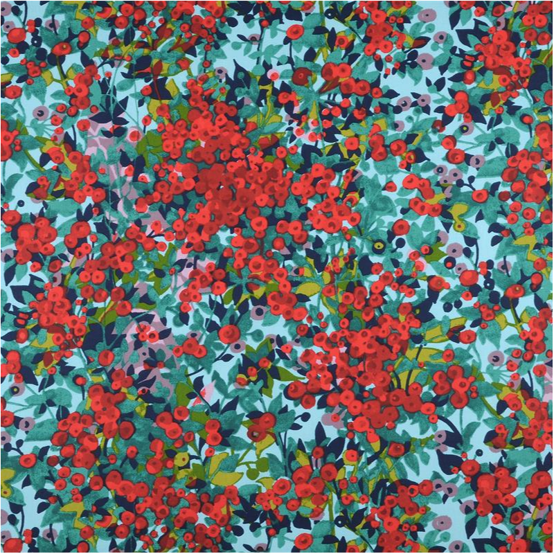 Abwaschbare Meterware "CAPUCINE ROUGE" , 155 cm breit, Preis pro 10 cm
