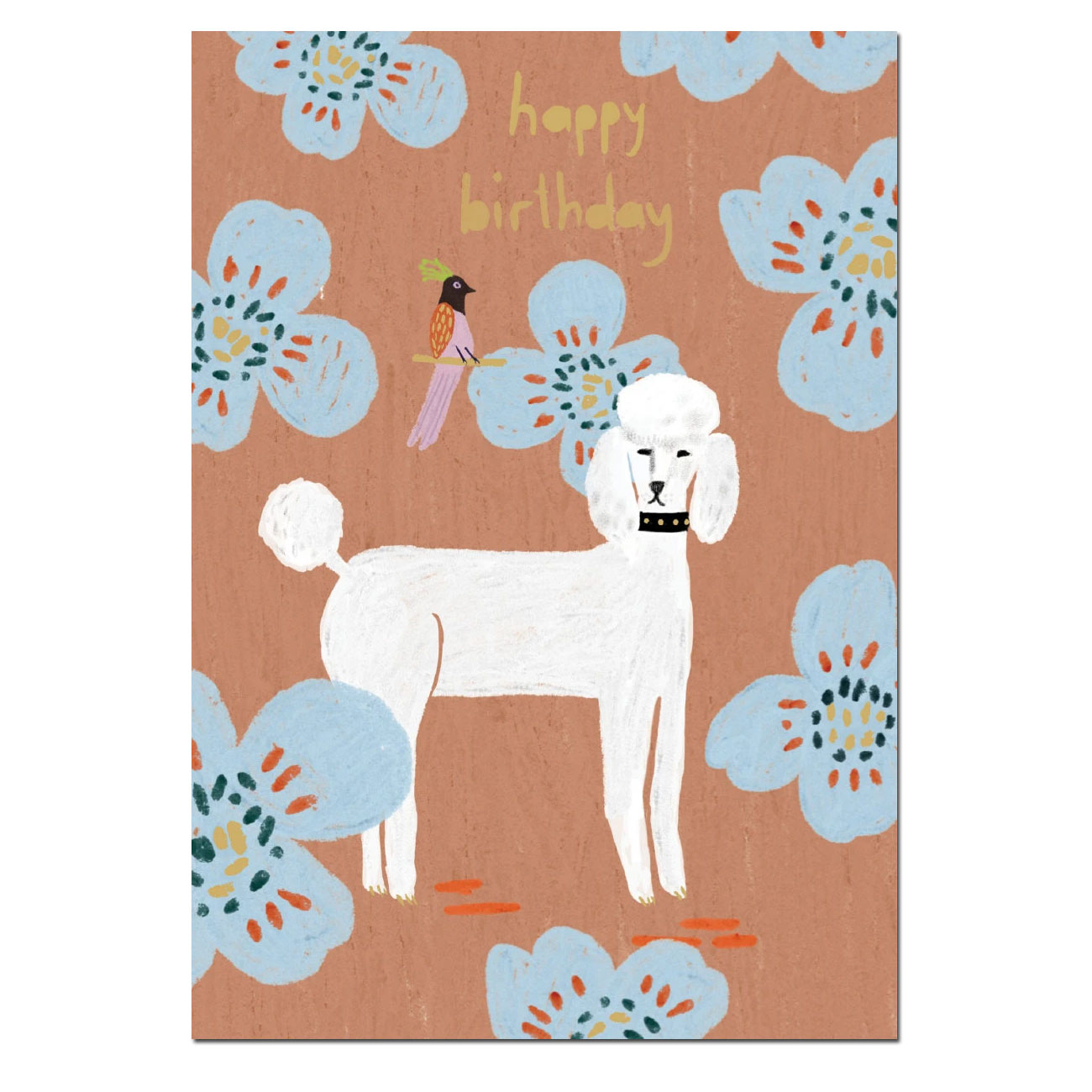 Roger la Borde Doppelkarte "Glass Menagerie - HAPPY BIRTHDAY"  , Pudel, Hund, Geburtstagskarte