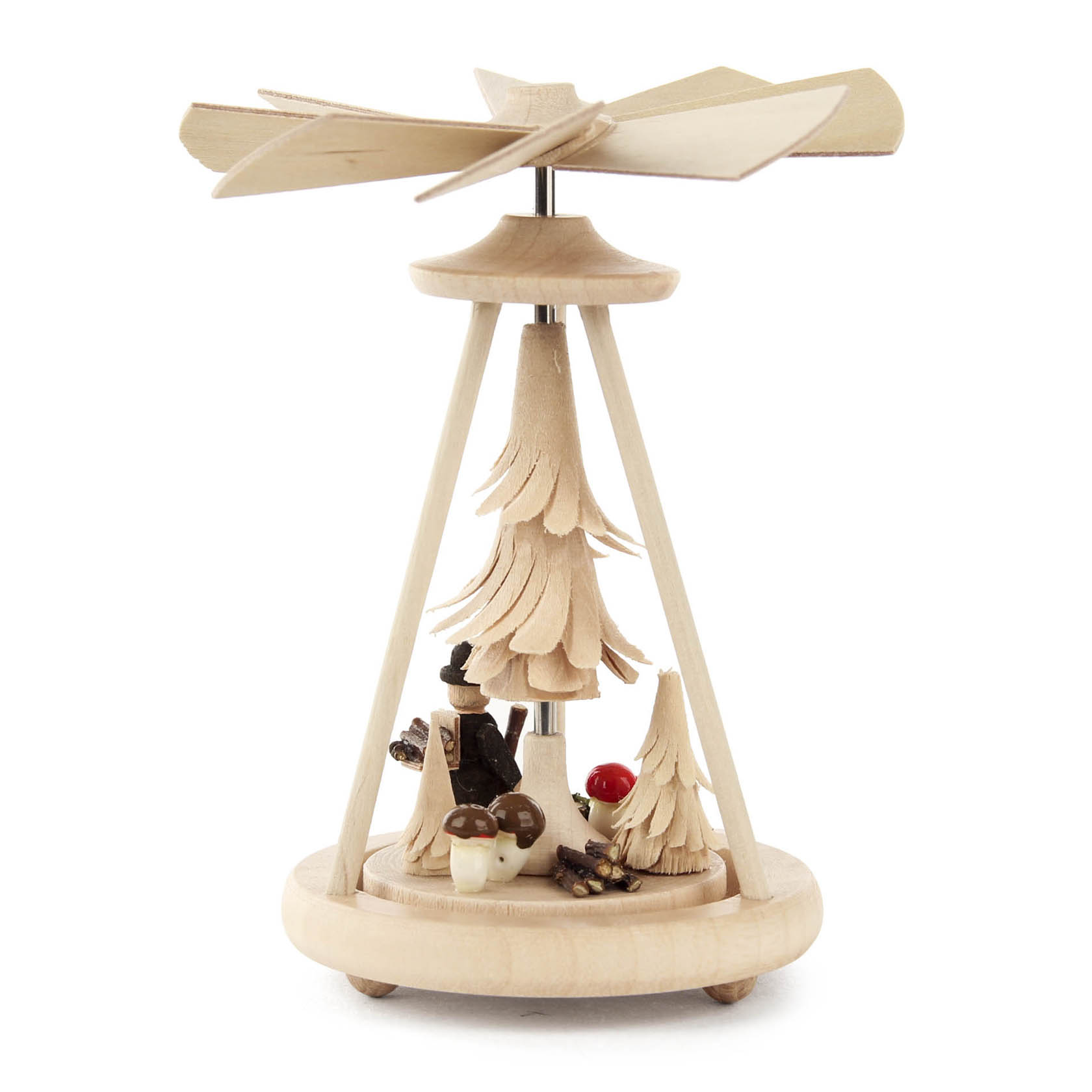 Erzgebirge Wärmespiel mit Waldarbeiter, klein , Höhe ca. 10 cm 