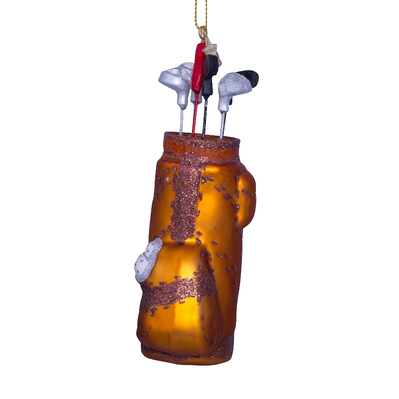 Weihnachtsanhänger Golf Bag , Glas , H ca. 15 cm