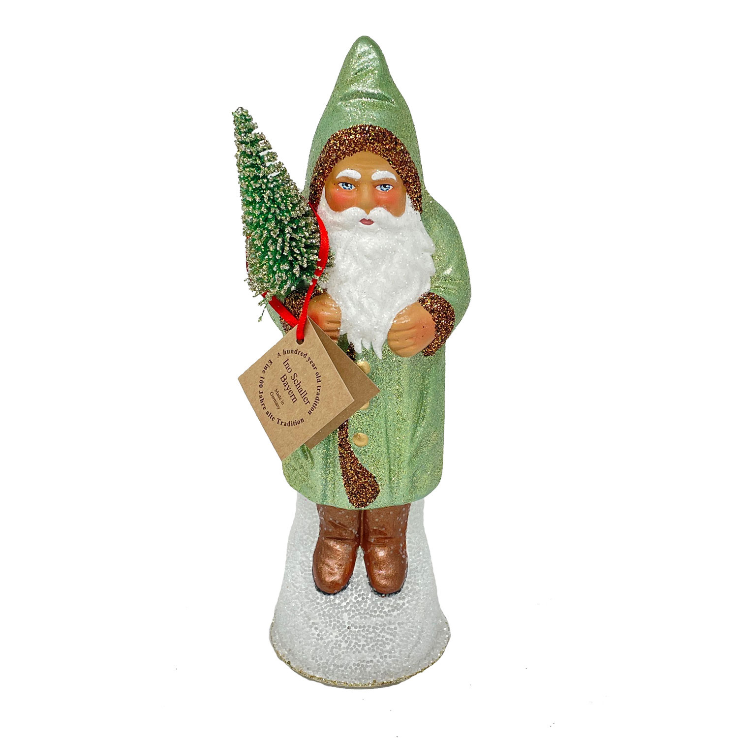 Ino Schaller Santa Nr. 5, Mint, Schuhe Kupfer, Glitzer, Weihnachtsmann Nostalgie von Ino Schaller   
