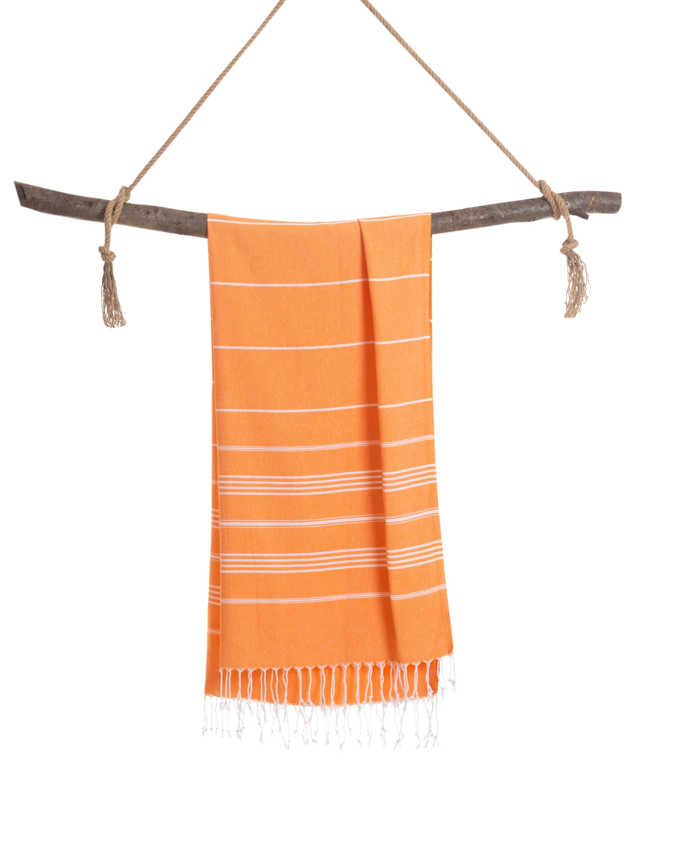 % Strandtuch IPANEMA, Hamamtuch in Geschenkbox, Orange, recycelte Baumwolle, ca.  180 x 100 cm von TOWEL TO GO