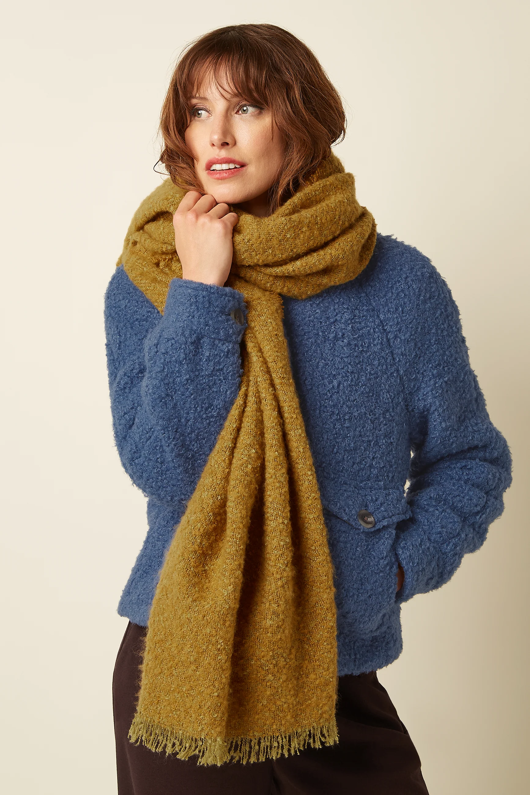 King Louie Schal Boucle Scarf, Farbe Golden Brown
