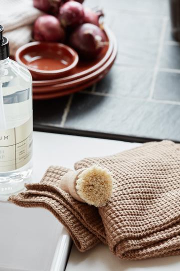 IB Laursen Spüllappen braun gestrickt, ca.25 x 25 cm  