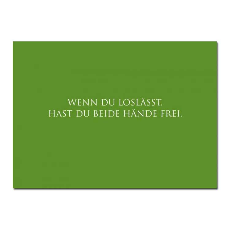 Wunderwort Postkarte "Wenn Du loslässt…"