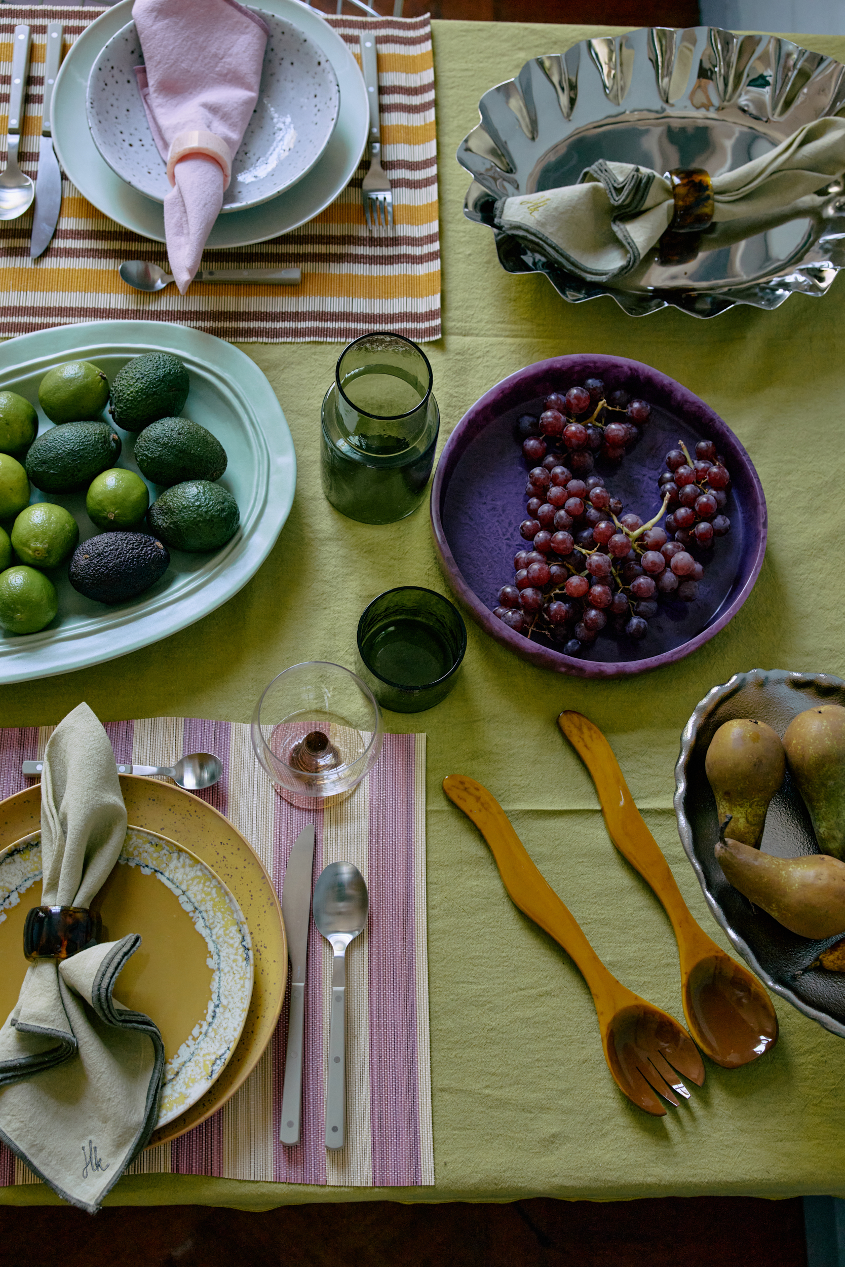 HKliving Salatschüssel/Salad bowl, pflaume, D. ca. 26,5 cm, Kunstharz 
