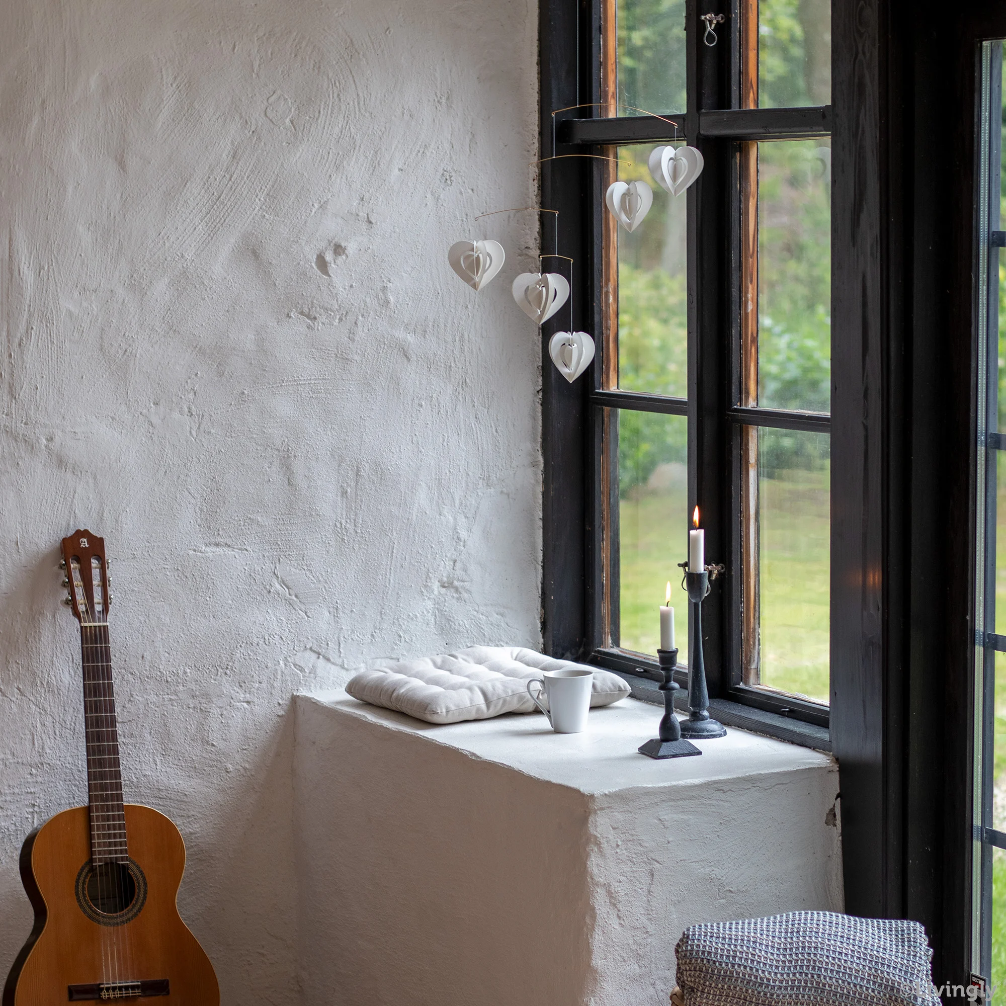 Livingly Clara Heart Mobile, weiß, Herzen von Livingly  , ca. 45 x 50 cm 