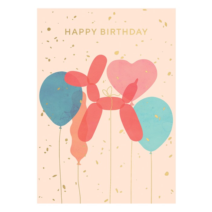 Postkarte "Happy Birthday Ballons" von timi , Geburtstag Postkarte "Happy Birthday Ballons" von timi , Geburtstag