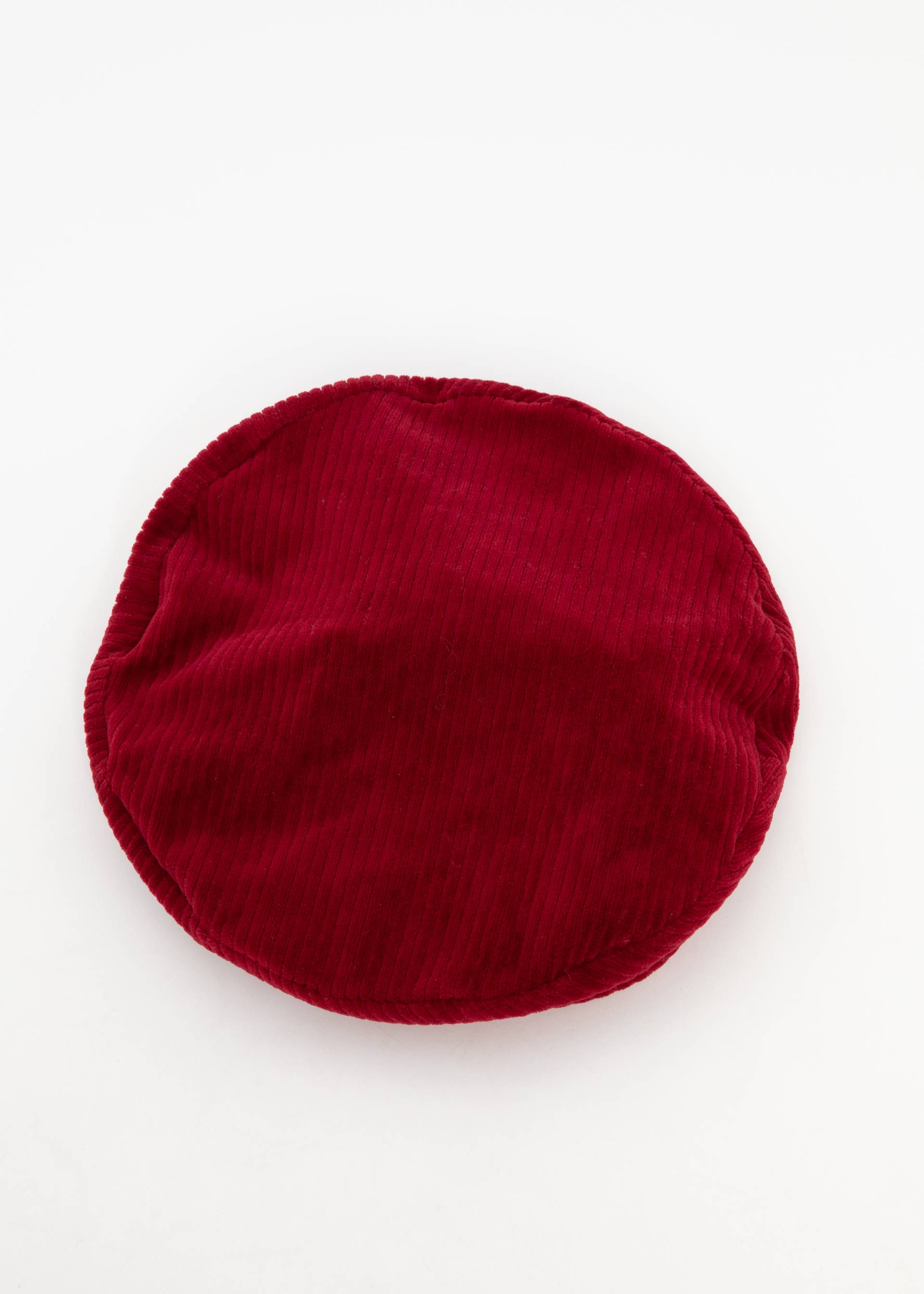 % Blutsgeschwister Mütze Beret d'amour, Cord,  fine needle red