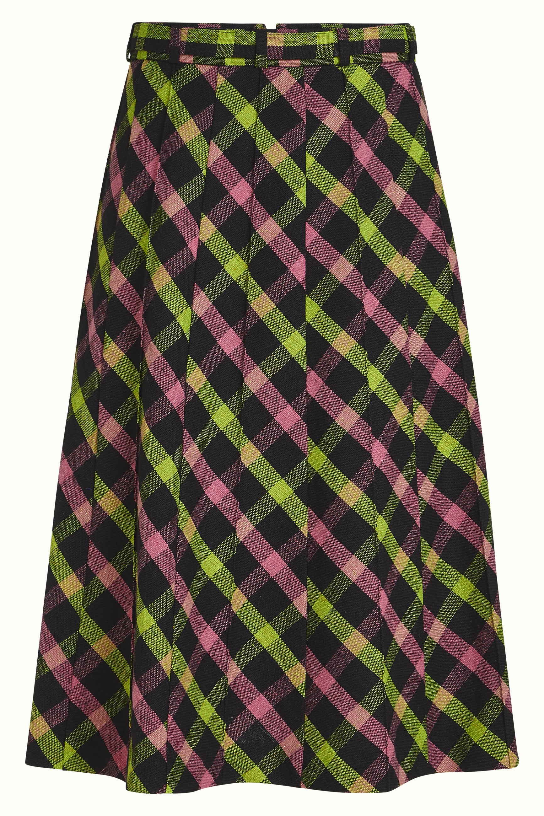 King Louie Harper Skirt Goia Check , Rock, Farbe Black - Goia Check