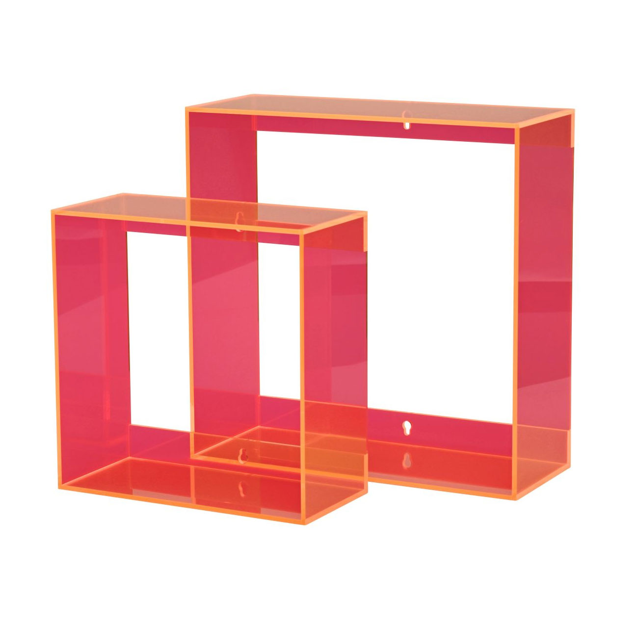 Tokio, Wandregal 2er Set, Acryl, orange