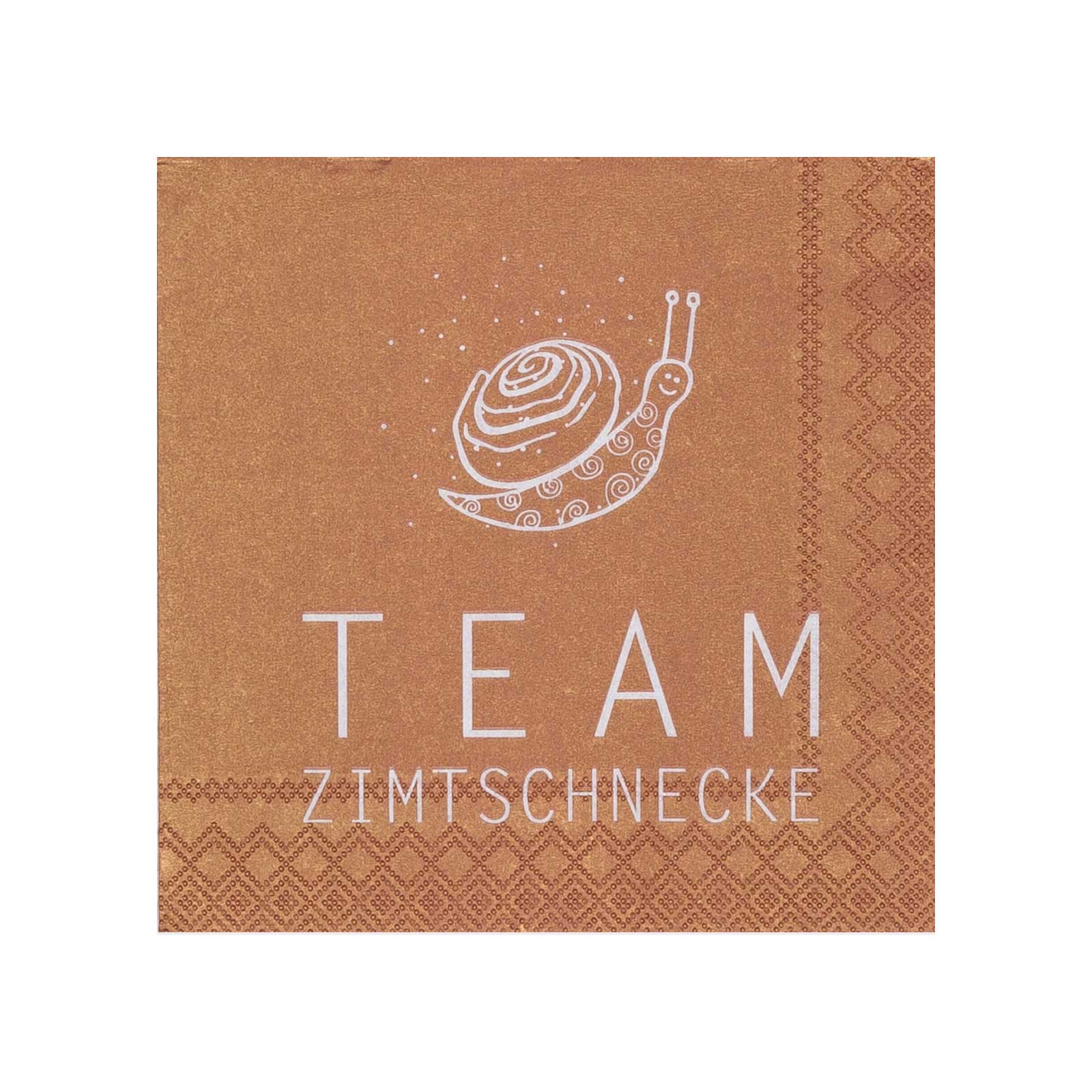 Räder  Cocktailservietten "Team Zimtschnecke" , 25 x 25 cm   