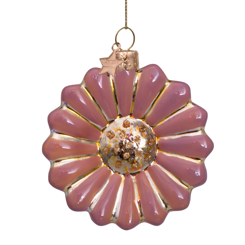 Weihnachtsanhänger Gänseblümchen ,  H. ca. 8 cm, Glas, Blume