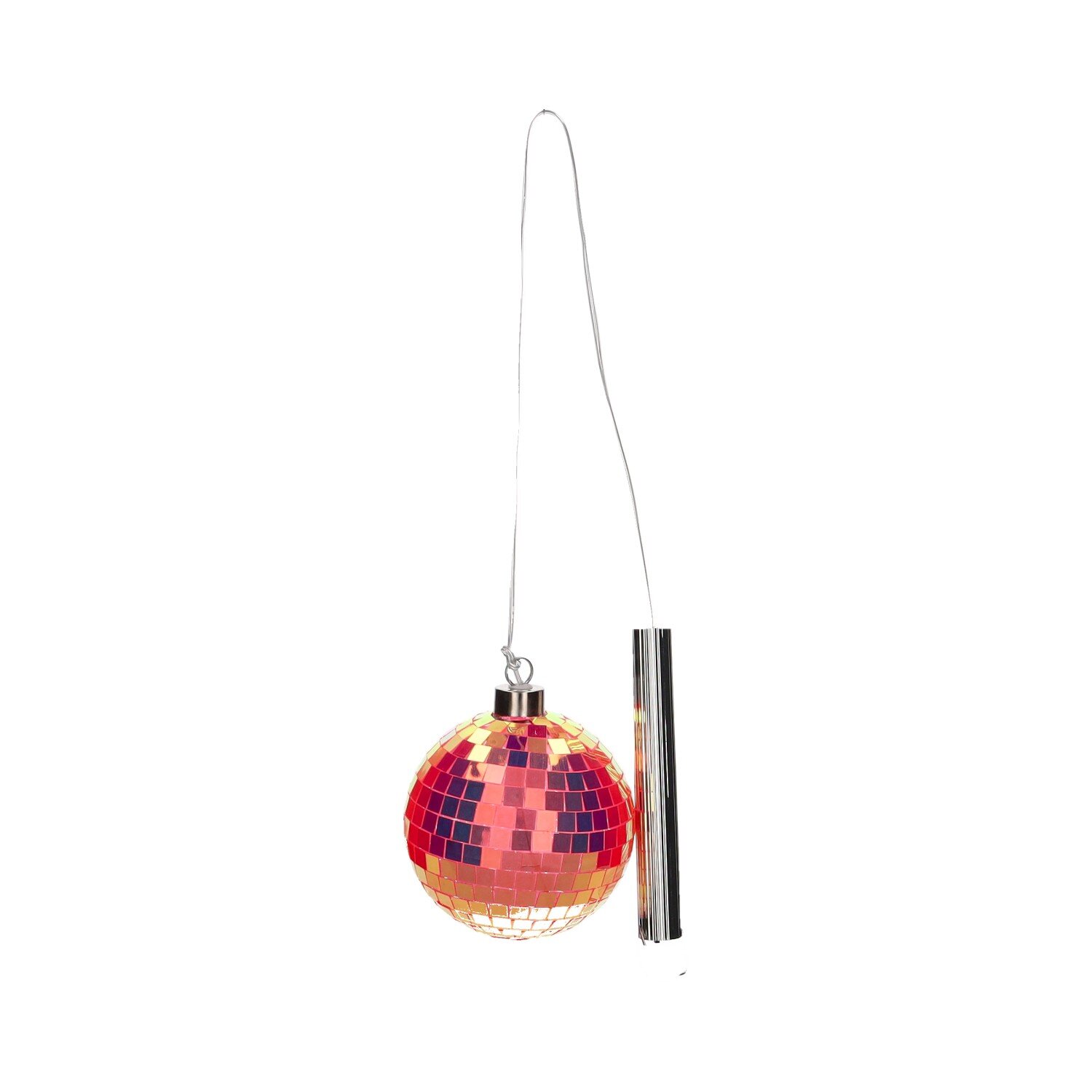 % Disco, LED-Kugel, 10cm, neon orange , Diskokugel