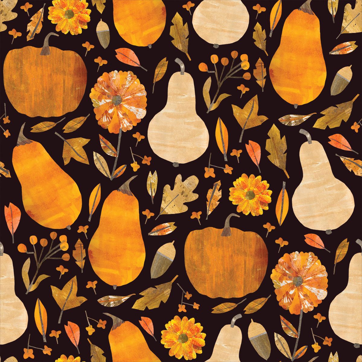 Papierservietten Pumpkin Party, 25 x 25 cm  , Cocktailservietten , ppd  Kürbis, Herbst 